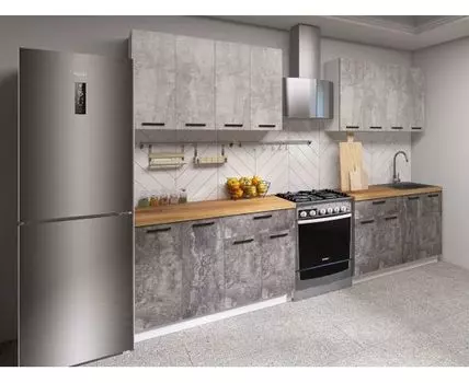 Кухонный гарнитур Модус 240 см (214,4, 53,8, Прямые, Серый, 240)