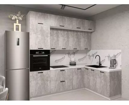 Кухонный гарнитур Модус 240х160 см (250,4, 160, Угловые, Серый, 240)