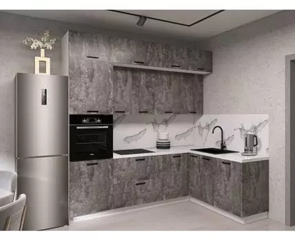 Кухонный гарнитур Модус 240х160 см (250,4, 160, Угловые, Серый, 240)