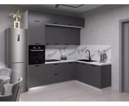 Кухонный гарнитур Модус 240х160 см (250,4, 160, Угловые, Серый, 240)