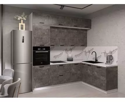 Кухонный гарнитур Модус 240х160 см (250,4, 160, Угловые, Серый, 240)