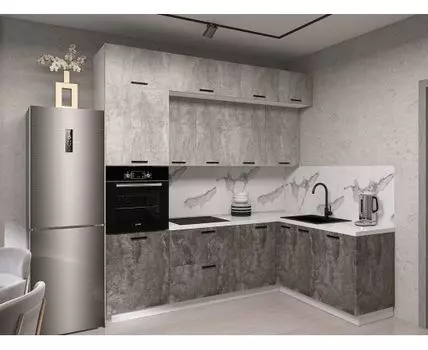 Кухонный гарнитур Модус 240х160 см (250,4, 160, Угловые, Серый, 240)