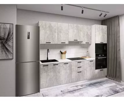 Кухонный гарнитур Модус 260 см (214,4, 56,2, Прямые, Серый, 260)