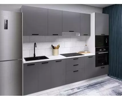 Кухонный гарнитур Модус 260 см (214,4, 56,2, Прямые, Серый, 260)