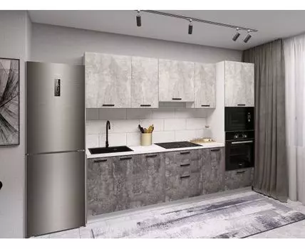 Кухонный гарнитур Модус 260 см (214,4, 56,2, Прямые, Серый, 260)