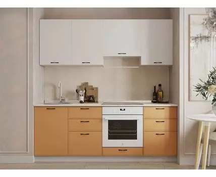 Кухонный гарнитур Монако 240 см (214, 46, Прямые, Белый, 240)