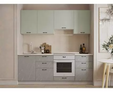 Кухонный гарнитур Монако 240 см (214, 46, Прямые, Серый, 240)