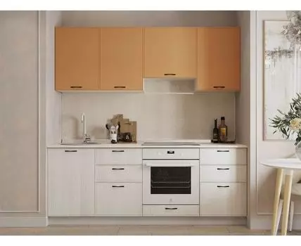 Кухонный гарнитур Монако 240 см (214, 46, Прямые, оранжевый, 240)