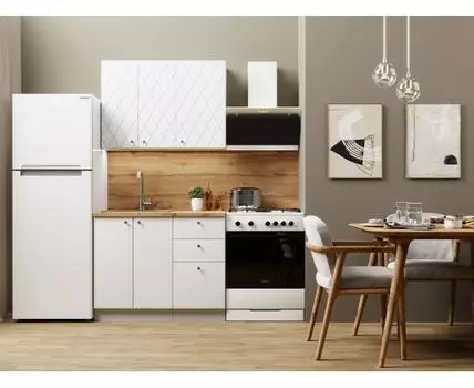 Кухонный гарнитур Скарлет 100 см (210, 47,6, Прямые, Белый, 100)