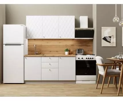 Кухонный гарнитур Скарлет 150 см (210, 47,6, Белый, 150)