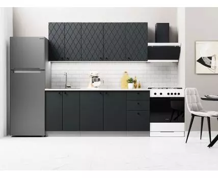 Кухонный гарнитур Скарлет 180 см (210, 47,6, Стандарт, Прямые, Черный, 180)