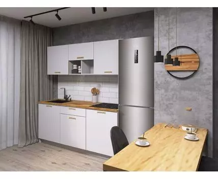 Кухонный гарнитур Смарт 180 см (202, 56,6, Прямые, Серый, 180)