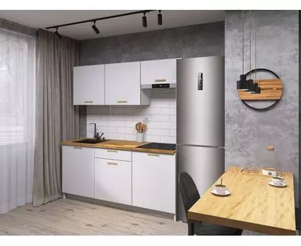 Кухонный гарнитур Смарт 180 см (202, 56,6, Прямые, Серый, 180)