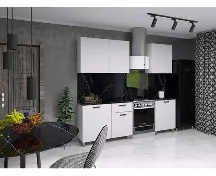 Кухонный гарнитур Страйк 170 см (213,6 / 216,2, 49,6 / 60, Со столешницей, Прямые, Светлое дерево, 170)