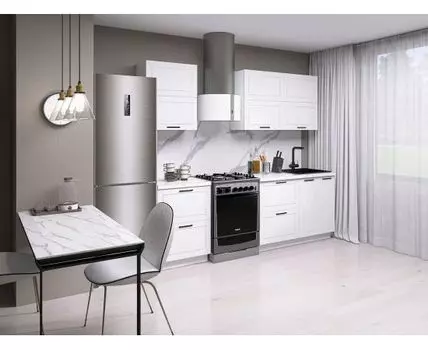 Кухонный гарнитур Вектор 180 см (214,4, 50,6, Прямые, Белый, 180)