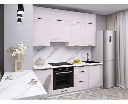 Кухонный гарнитур Вектор 210 см (250,4, 53,8, Прямые, Белый, 210)