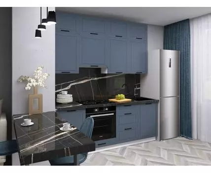 Кухонный гарнитур Вектор 210 см (250,4, 53,8, Прямые, Белый, 210)