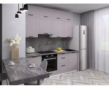 Кухонный гарнитур Вектор 210 см (250,4, 53,8, Прямые, Белый, 210)