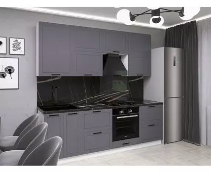 Кухонный гарнитур Вектор 240 см (233,6, 53,8, Прямые, Белый, 240)