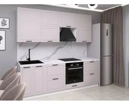 Кухонный гарнитур Вектор 240 см (233,6, 53,8, Прямые, Белый, 240)
