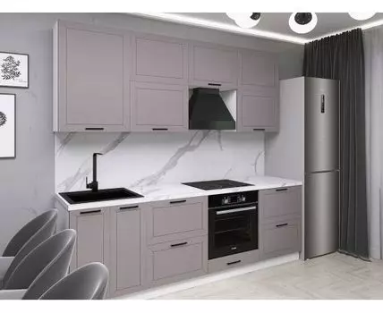 Кухонный гарнитур Вектор 240 см (233,6, 53,8, Прямые, Белый, 240)