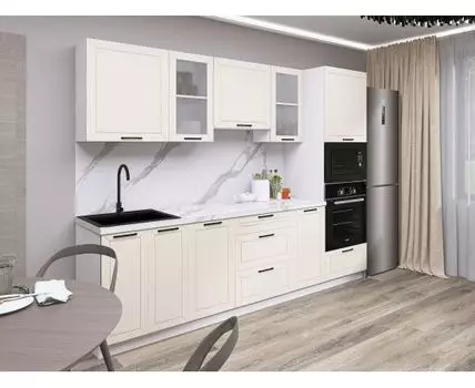 Кухонный гарнитур Вектор 260 см (214, 56,2, Прямые, Белый, 260)