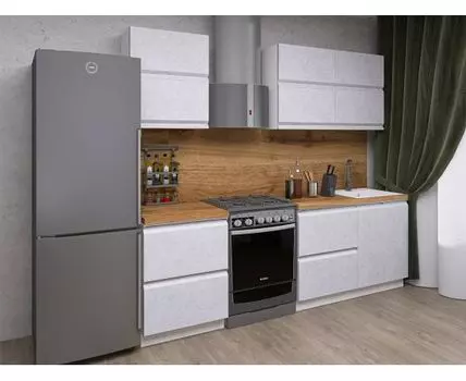 Кухонный гарнитур Вельвет 180 см (214,4, 50,6, Прямые, Белый, 180)