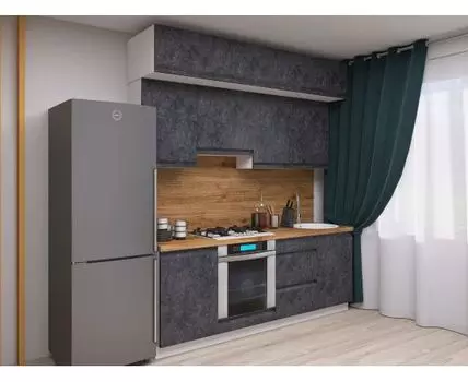 Кухонный гарнитур Вельвет 210 см (250,4, 56,2, Прямые, Белый, 210)