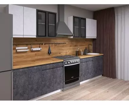 Кухонный гарнитур Вельвет 240 см (214,4, 50,6, Прямые, Белый, 240)