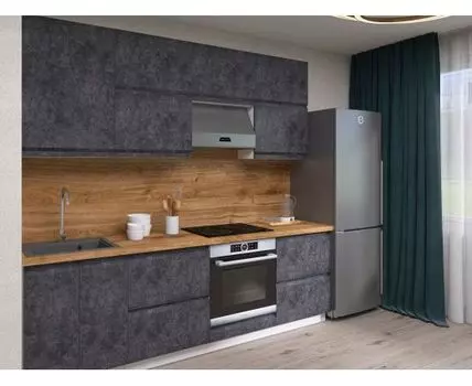 Кухонный гарнитур Вельвет 240 см (233,6, 53,8, Прямые, Белый, 240)