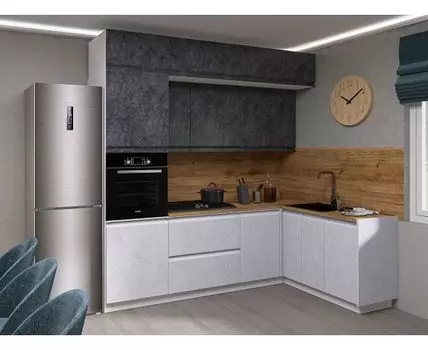 Кухонный гарнитур Вельвет 240х160 см (250,4, 160, Угловые, Белый, 240)