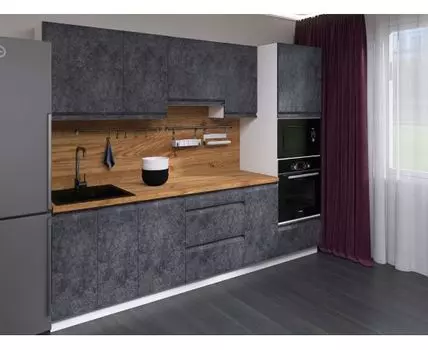 Кухонный гарнитур Вельвет 260 см (214,4, 56,2, Прямые, Белый, 260)