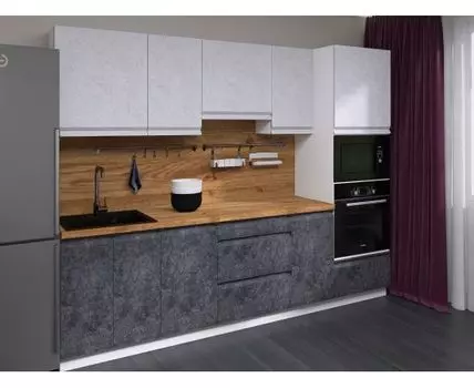 Кухонный гарнитур Вельвет 260 см (214,4, 56,2, Прямые, Серый, 260)