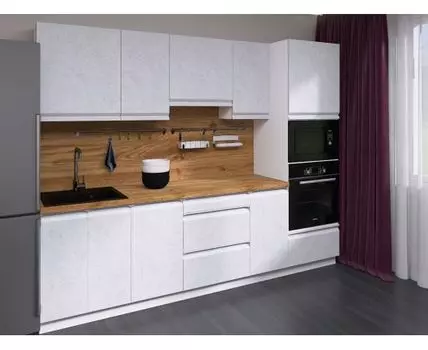 Кухонный гарнитур Вельвет 260 см (214,4, 56,2, Прямые, Белый, 260)