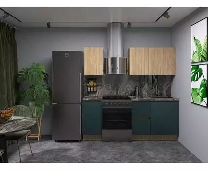 Кухонный гарнитур Женева 140 см (210, 52, Прямые, Серый, 140)