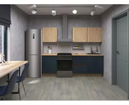 Кухонный гарнитур Женева 180 см (210, 52, Прямые, Серый, 180)