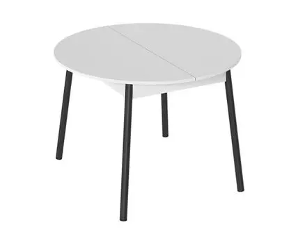 Кухонный стол Цент 2 (75, 100, Черно-белый, 100 / 140)