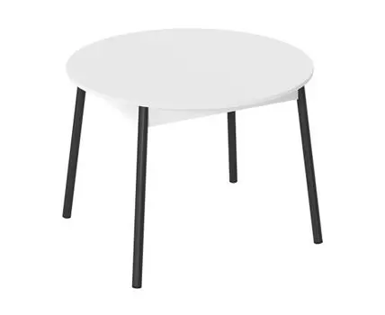 Кухонный стол Цент (75, 100, Нераскладные, Черно-белый, 100)