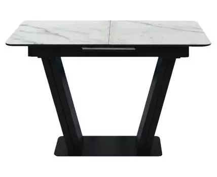 Кухонный стол Даррен (75, 80, Раздвижные, Черно-белый, 120 / 150)