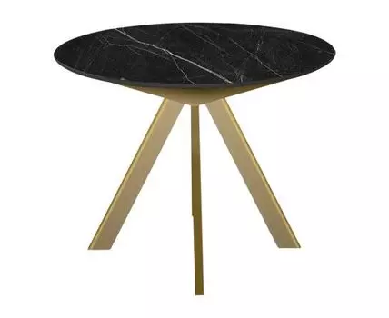 Кухонный стол Курт (77, 100, Раздвижные, Черный, 100 / 130)