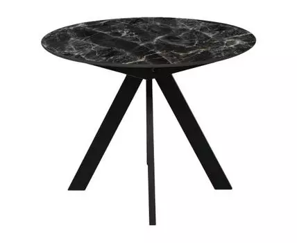 Кухонный стол Курт (77, 100, Раздвижные, Черный, 100 / 130)