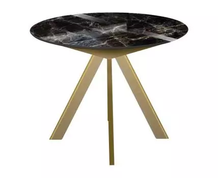 Кухонный стол Курт (77, 100, Раздвижные, Черный, 100 / 130)