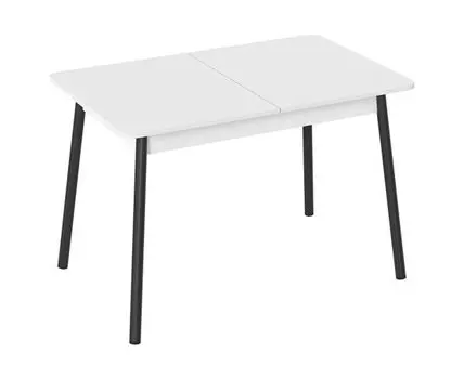 Кухонный стол Лион (75, 70, Черно-белый, 110 / 140)