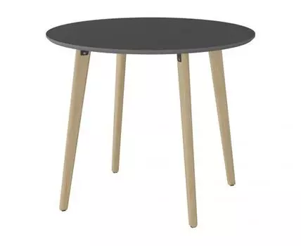 Кухонный стол Морган (75,5, 90, Нераскладные, Черный, 90)