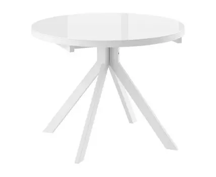 Кухонный стол Рондо (75, 100, Раздвижные, Белый, 100/135)