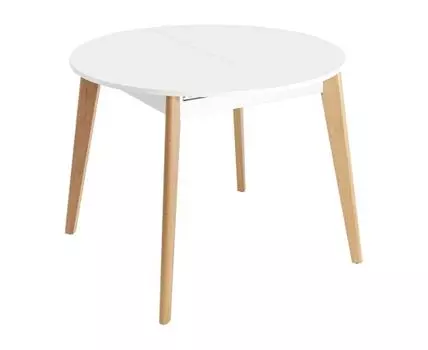 Кухонный стол Рондо (77, 100, Раздвижные, Белый, 100/135)