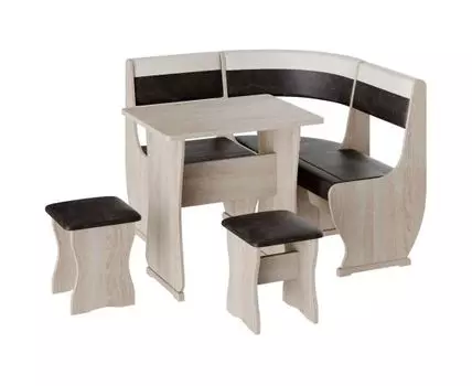 Кухонный уголок Альянс 1 (80, 110, С ящиками, Коричневый, 110/160)