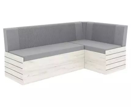 Кухонный уголок Эдисон (82, 114, Односпальные, Со спальным местом, Серый, 194)