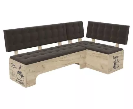 Кухонный уголок Сиэтл (82, 110, Односпальные, Со спальным местом, Коричневый, 194)