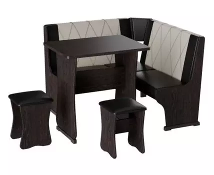 Кухонный уголок Сити 2 (74, 110, Со столом, Коричневый, 110)